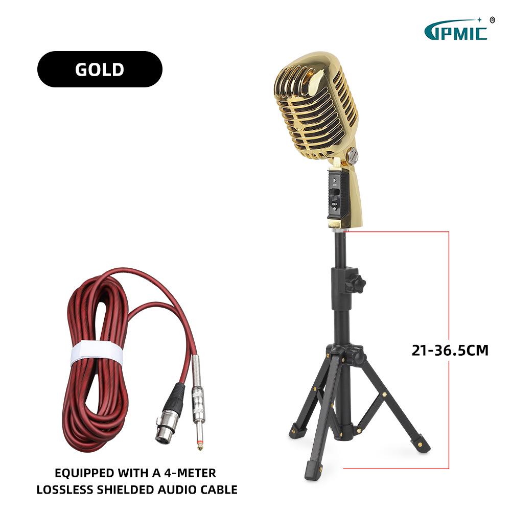 Classic Retro Dynamic Wired Microphone for Stage Performance and KTV