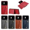 Vintage Leather Card Holder Phone Case for HONOR 600 Card Pockets Dual Snap Buttons Flip Wallet Shell