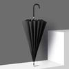 Modern Minimalist Curved Hook Handle 16-Rib Long Handle Fresh Style Umbrella, High Aesthetic Large Sun Protection Wind-Resistant Automatic Umbrella