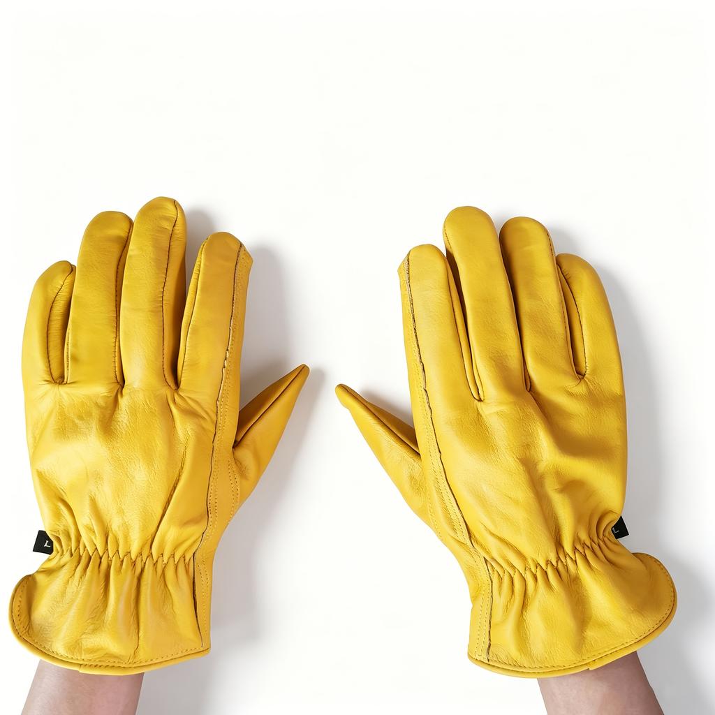 Top-grain Cowhide Leather Gardening Work Gloves Heavy Duty Driver Truck Construction Farm Yard Working Safety Gloves