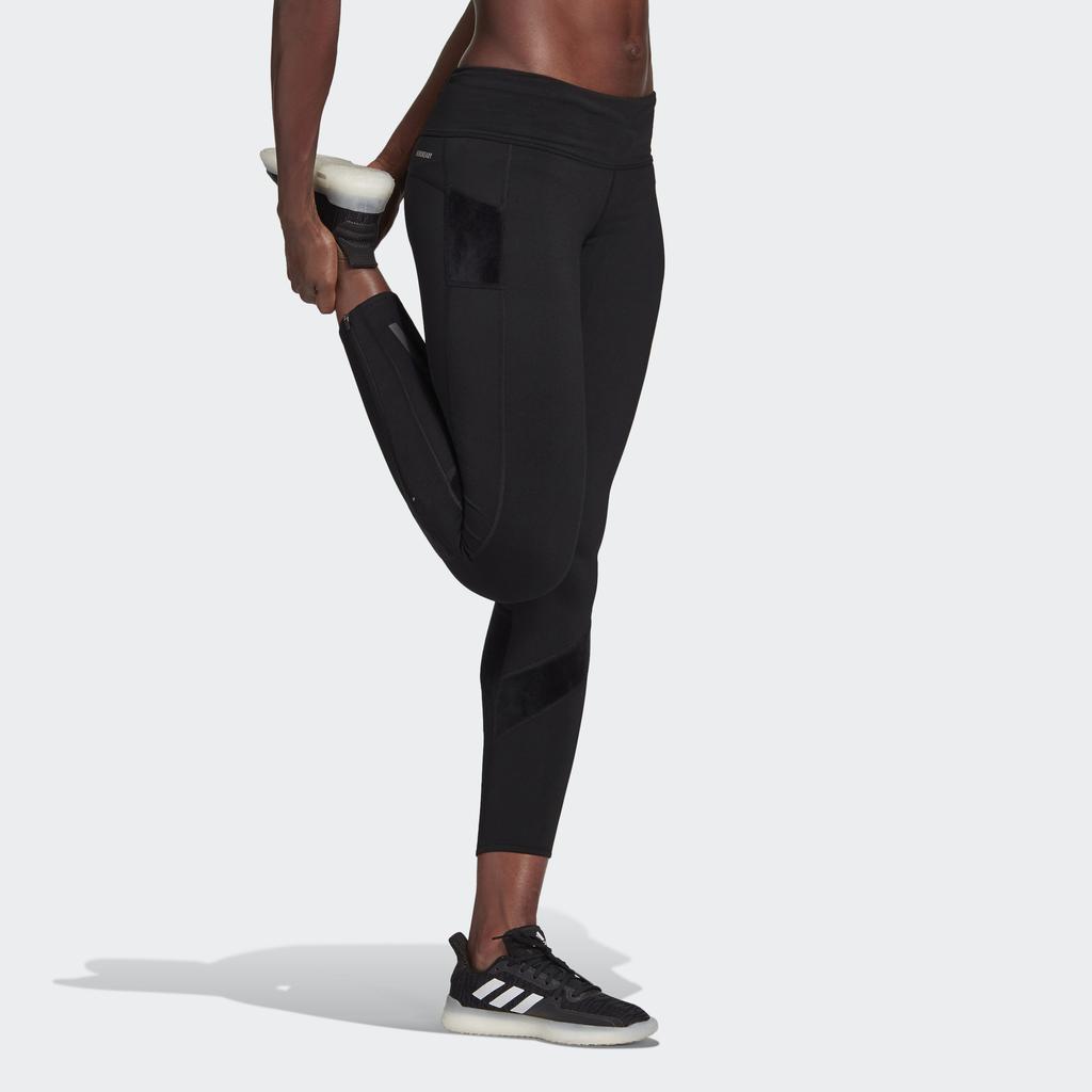 Adidas Otr Warm Tgt Solid Color Tight Casual Mid Waist Sports Pants Women Pants Black GH4554