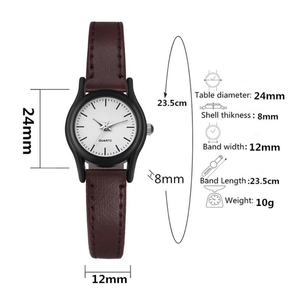 Leather Strap Quartz Watch Minimalist Classic Wristwatches Elegant Couples Watch  for Men