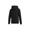 Adidas Classic Logo Print Drawstring Hoodie, Men Daily Outdoor Sports Casual Long Sleeve Sweatshirt Black GH6663