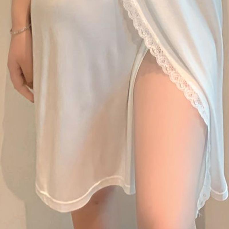 Pajama Dress for Women In Summer Modal with Chest Pad Sexy Wide Truffle Back Strap Medium Length Thin Home Clothing That Can Be Worn Externally