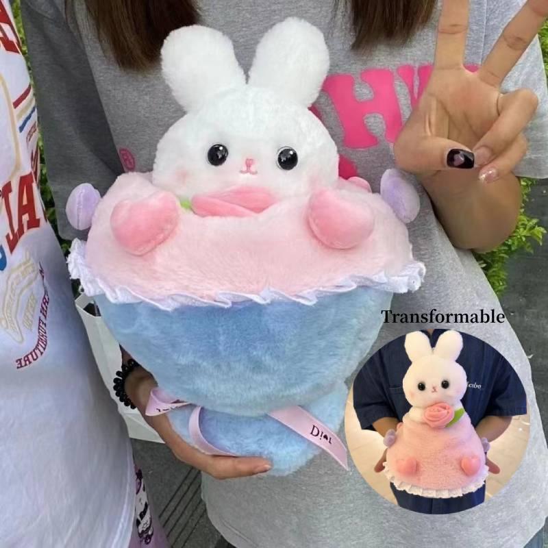 Cute Princess Rabbit Bouquet Plush Toy For Valentine's Day And Qixi Festival