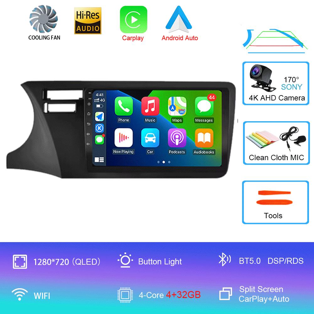 For Fit Honda City 2014 2015 2016 2017 Multimedia Stereo Android 14 Car Radio DVD Video Player Navigation GPS Left Hand Driving