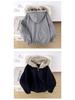 Zuoshan Diao Men's Heavyweight American-Style Cotton Jacket with Fur Collar, Winter Hooded Outerwear, Plus Velvet Thick Sweater.