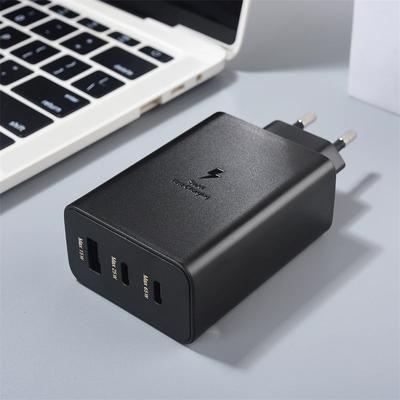 Adattatore GaN 65W Caricatore da Muro a 3 Porte per Galaxy A56 A36 A26 A16 A06 S25 S24 S23 S22 S22 Ultra/S22+/S21 Ultra/S20 Ultra/Note 20/Z Fold 3/laptop