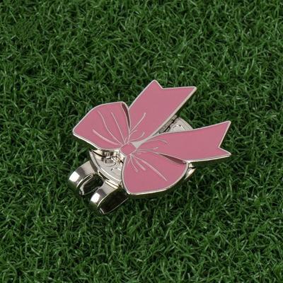 Sports Cap Pink Ribbon Golf Cap Clip Bowknot Ball Position Golf Ball Mark Cute Magnetic Golf Hat Marker Golf Accessories