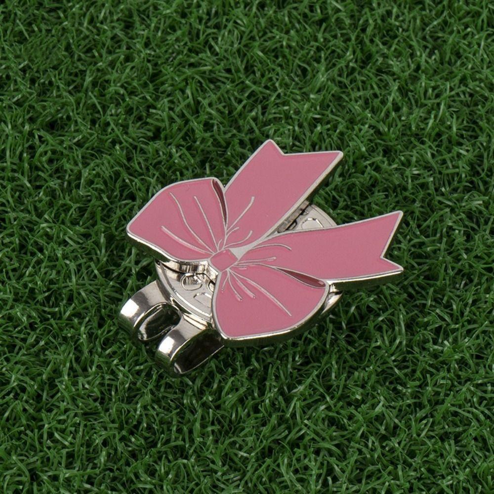 Bowknot Golf Cap Clip Pink Ribbon Golf Hat Marker Outdoor Sports Golf Ball Mark Golf Enthusiasts