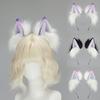 Gradients Color Plush Cats Ear Hairband Comfortable Adjustable For Anime Cosplays Halloween Costume Event Daily Style