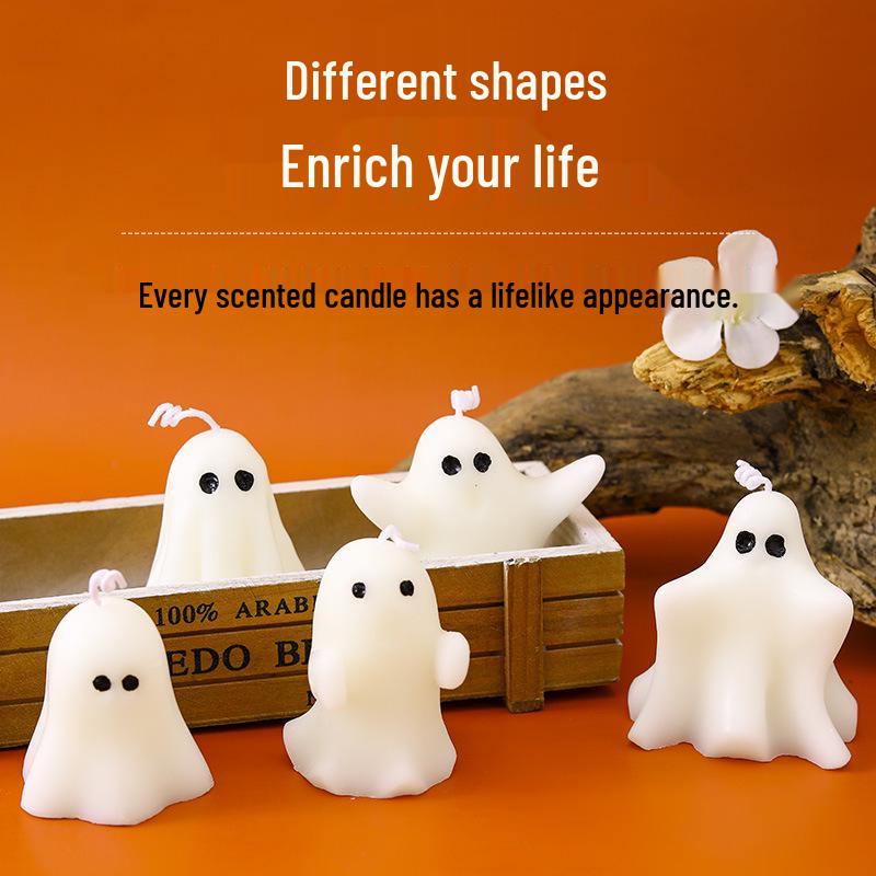 Handmade Halloween Ghost Scented Candle - Creative Holiday Gift & Party Favor