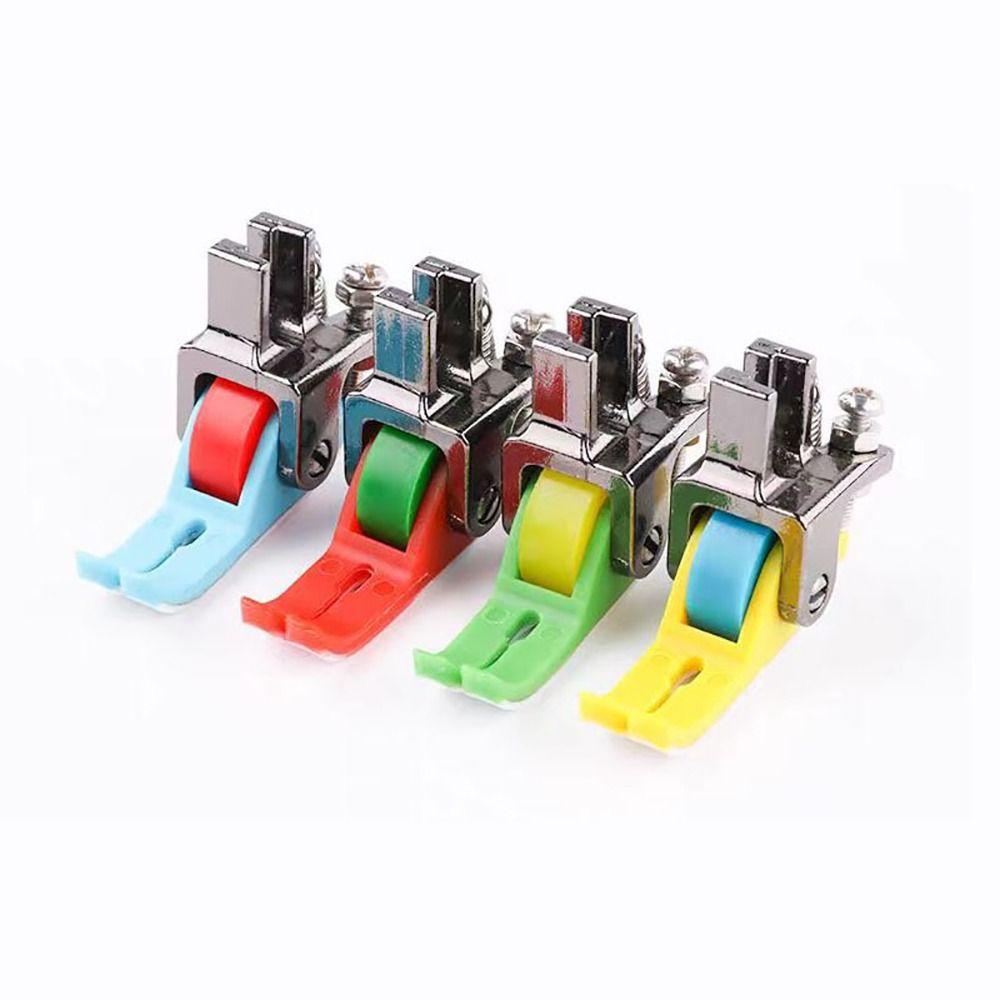 1Pcs Replaceable Narrow Roller Presser Foot Lockstitch Plastic Wheel Presser Feet Universal Sewing Machine Accessories