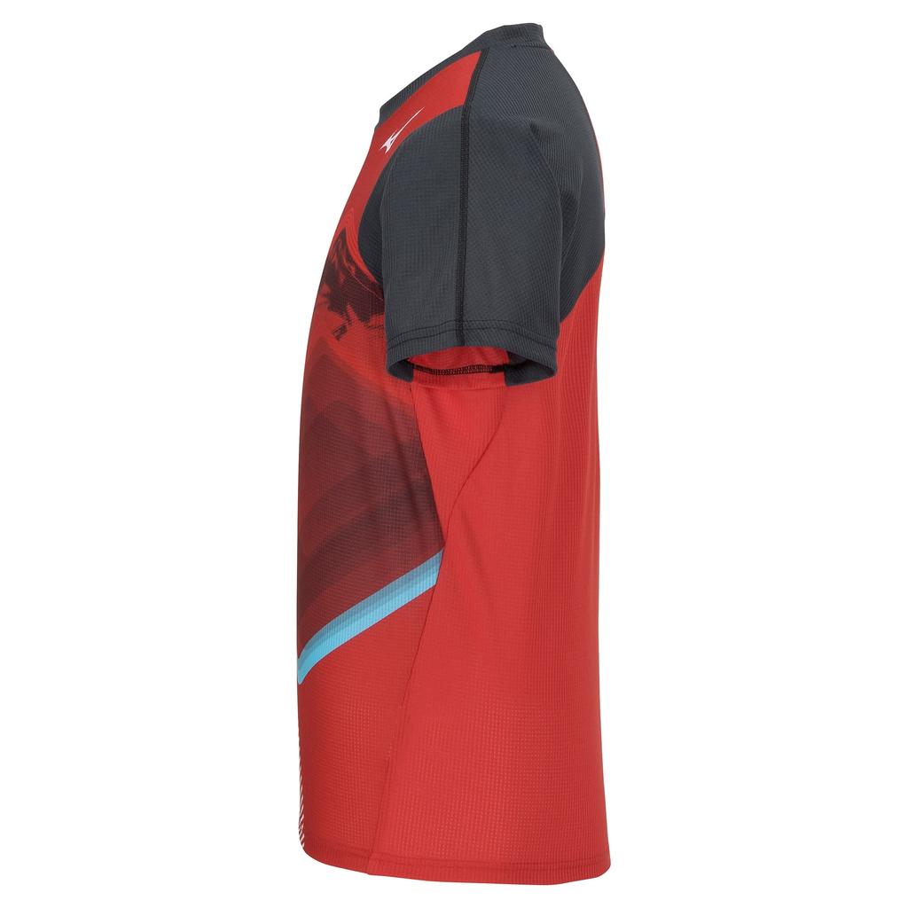 Mizuno MTC Practice Short Dry Highly Track Field Size S Shirt, Sleeve, Aeroflow, Breathable, & Wear, U2MAA011, Red,