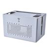 Stolní úložný box pro router, set-top box, zásuvky, kabely, síťové kabely a prodlužovací kabely s odnímatelným dvouvrstvým designem