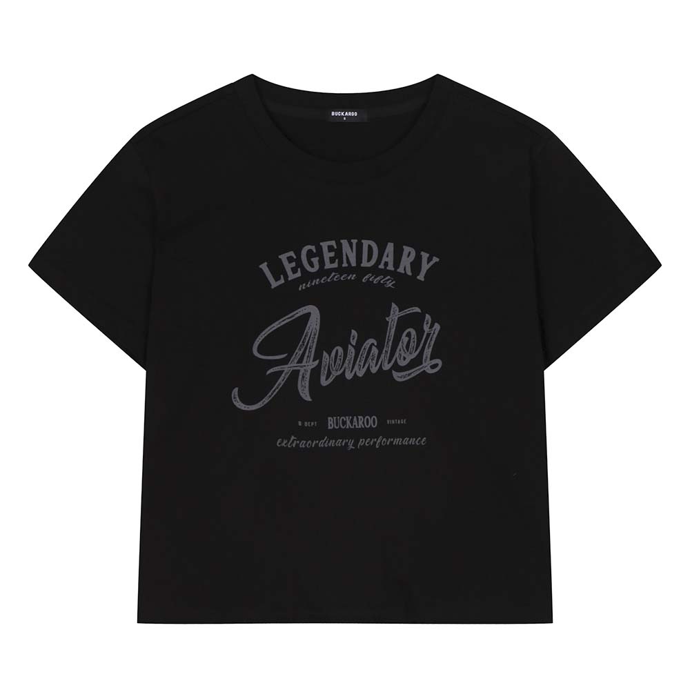 Burkeru Women S 26-Count Single Artwork Short Sleeve T-Shirt Black Black_S