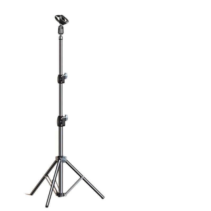 Adjustable Metal Tripod Microphone Stand for Portable Stage, Live Broadcast, and Singing Performances.