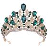 Queen Crowns Rhinestone Princess Tiaras Silver/Gold/Red/Green/Blue Rhinestone Show Headwear for Bridal Birthday Party Prom Halloween