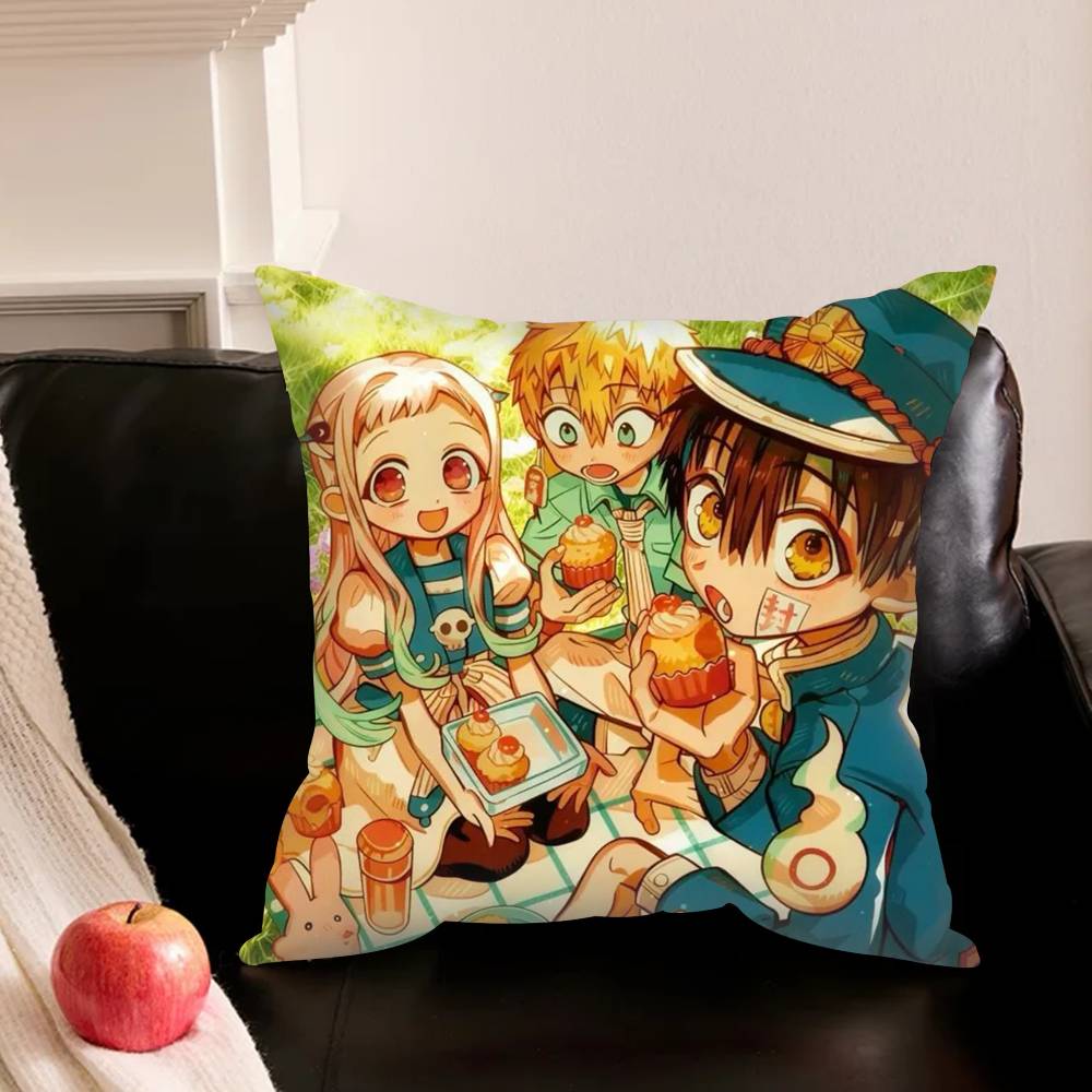 Manga Toilet-Bound Hanako-Kun Pillowcase For Sofa Room Office Decor Printing Protector Cushion Cover Valentine Gift Custom