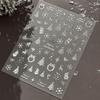 1Pcs Bronzing Christmas Snowflakes Nail Art Sticker Cute Cartoon Christmas Tree Santa Claus Manicure Decal Diy Nail Art Decor