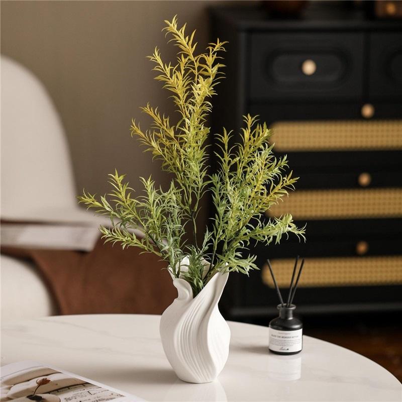 Nordic creative ceramic vase rotating aesthetic ornaments high-end living room entrance tabletop dining table dried flower decorations