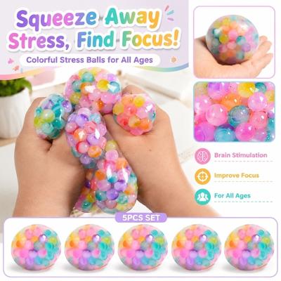 Ball Toy with Bead Pattern for Children and Adults Stress Sensory Ball for Hand Exercise and Relaxation