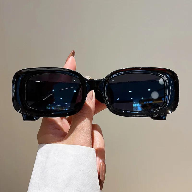 Luxury Brand Designer Small Frame Square Sunglasses Women Vintage Fashion Sun Glasses For Men Popular Punk Hip Hop Candy Shades