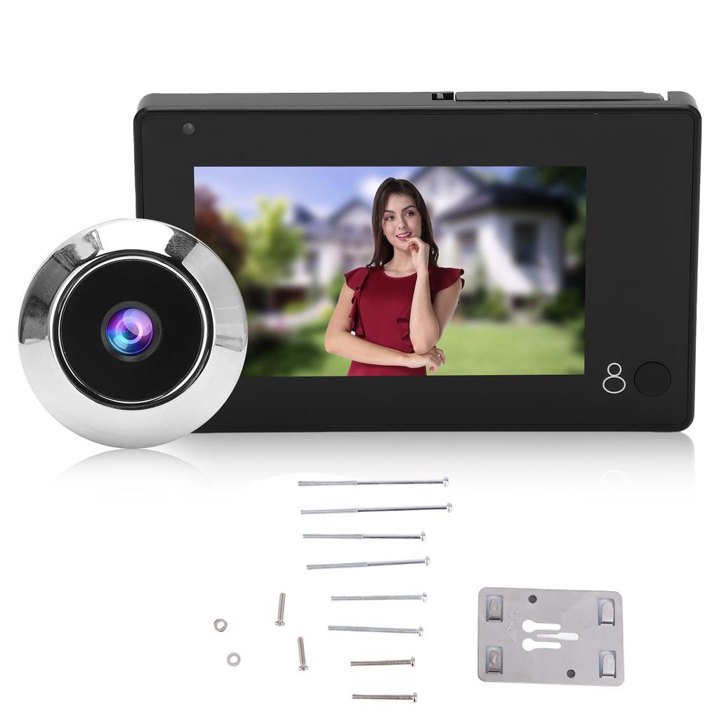 Smart Video Doorbell 4.3in TFT Color Screen 105 Degree Wide Angle Anti?Peeping Home Security