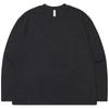 NOMANUAL Henley Neck Knit Long Sleeve   Black
