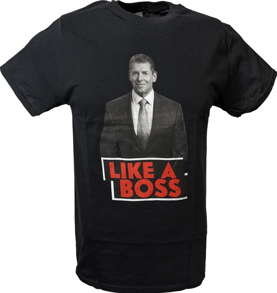 Vince McMahon Like A Boss Black Tshirt New M