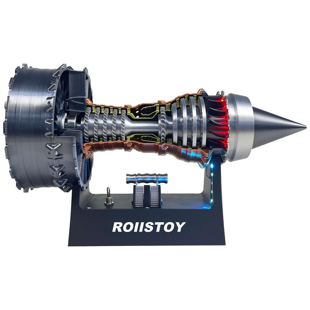 D3 Printing TR-900 Luminous Aircraft Engine Toy - Assembled Rotating Turbine Model