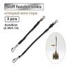 3pcs Carp Fishing Accessories Stiff Feeder Links 6/8cm Crimped Wire Rope For Fishing A Free-Running Rig Terminal Tackle