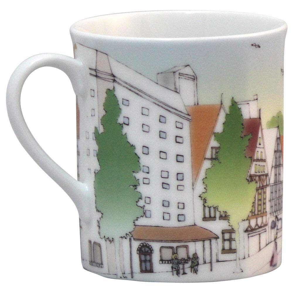 NARUMI Travel Mug, 280cc, German Landscape Design, Microwave Safe, Made In Japan, Gift Boxed, 41379-6257