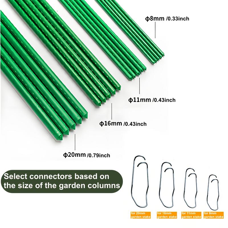 20pcs Garden Pile Connecting Stakes Clip Plant Grid Connector Clip Plant Climbing Frame Buckles For Tomato Cucumber Eggplant