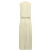 Women's Fashion Stitching Dress Elastic Waist Solid Color Round Neck Slit Sexy Dress