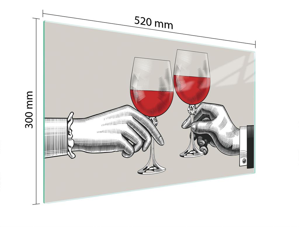 SZKLANA DESKA DO KROJENIA 52x30 WINO