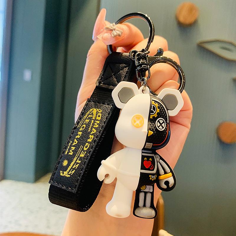 

Мультяшный Простой Механический Медведь Милая Нишевая Кукла Брелок Цепочка Сумка Персонализированная Маленькая Подвеска Аксессуар Брелок Декоративные Подарки 1PCS белый
