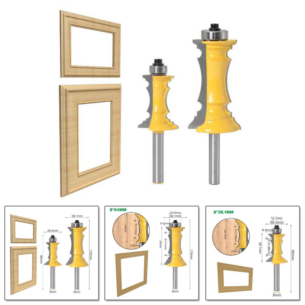 Buy 8mm Frame Molding Router Bit Carbon Steel Miter Shank Door Tenon ...