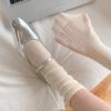 Candy Color Summer Socks Hollow Out Roll Edge Socks Sweet Long Socks  Women