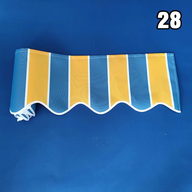 Einziehbare Terrassenmarkise Ersatzstoff Fenster Wellenkante Langlebig Ladenbanner Sonnenschutz Vordach Tuch Wasserdichter Vorhang