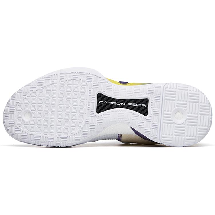 New Anta Crazy Pro Nitrogen Technology Anti Slip Wear Resistant Low Top Basketball Shoes Purple Gold 112221607-2