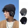 Men Women Winter Warm Plush Knitted Snow Fashion Hat Unisex Outdoor Coldproof New Ear Protection Caps