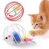 1 Pcs Cage Rat Happy Cat Toy Plush Simulation Color Mouse Fun Cat Ball Fun Cat Fun Fun Pet Supplies