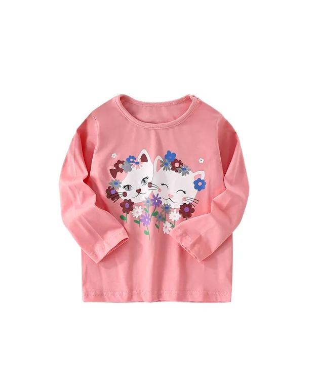 Dziecięca koszulka bazowa, Ciepły top z długim rękawem, Wiosenny sweter