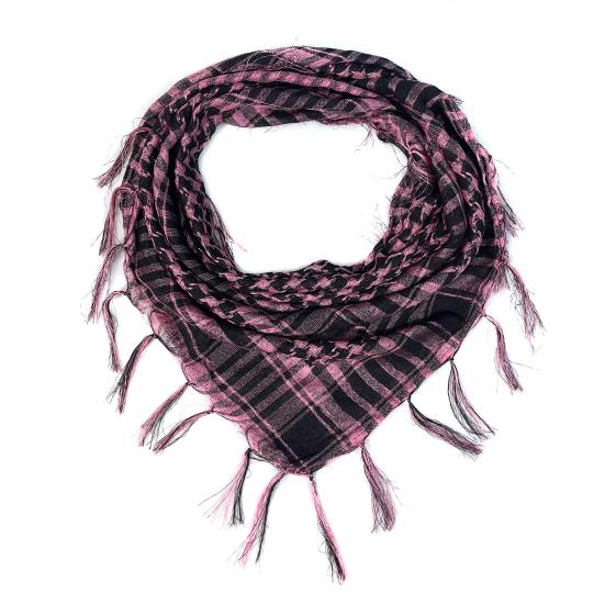 Mesh Yarn Desert Scarf with Tassels Soft Breathable Lightweight Outdoor Neck Piece Unisex Fashion Accessory