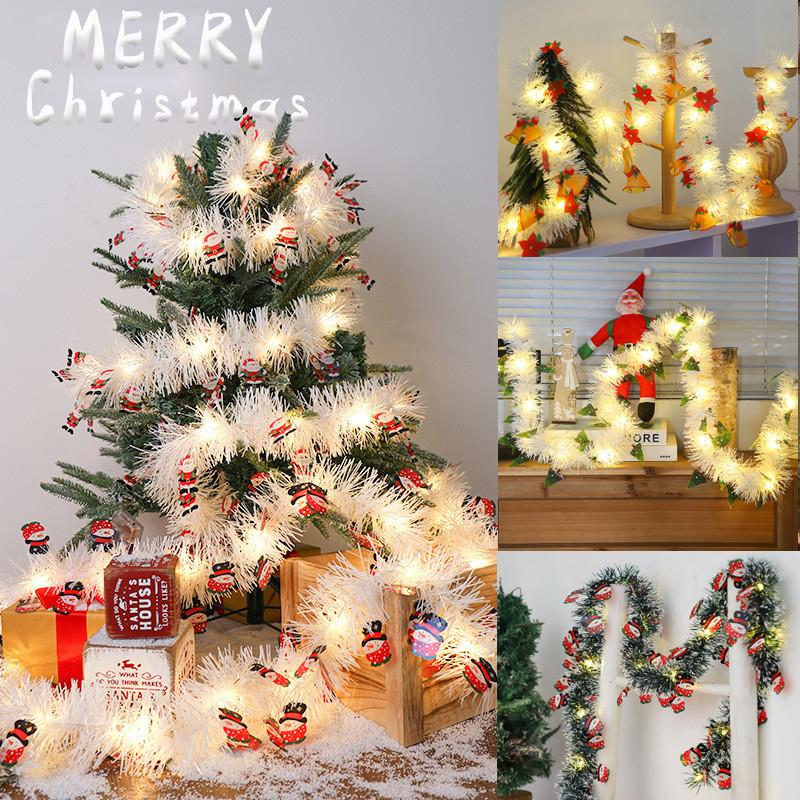 1pc Premium Christmas Garland with 5 m 50 Bulbs Festive Lights String- Party Supplies & Scene Setup, Best for Christmas,