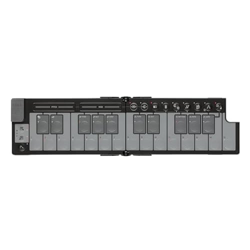 KORG nanoKEY Fold MIDI Keyboard, 25 Keys, Compact, Controller, DTM, USB, Pass-Powered, Includes Plug-ins, Black (NANOKEY-FD BK)