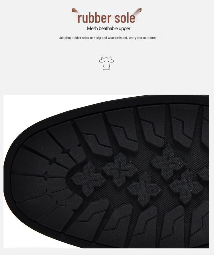 Herrvår läderloafers med metallspänne - Slip-on Business Casual Större Storlekar Körskor