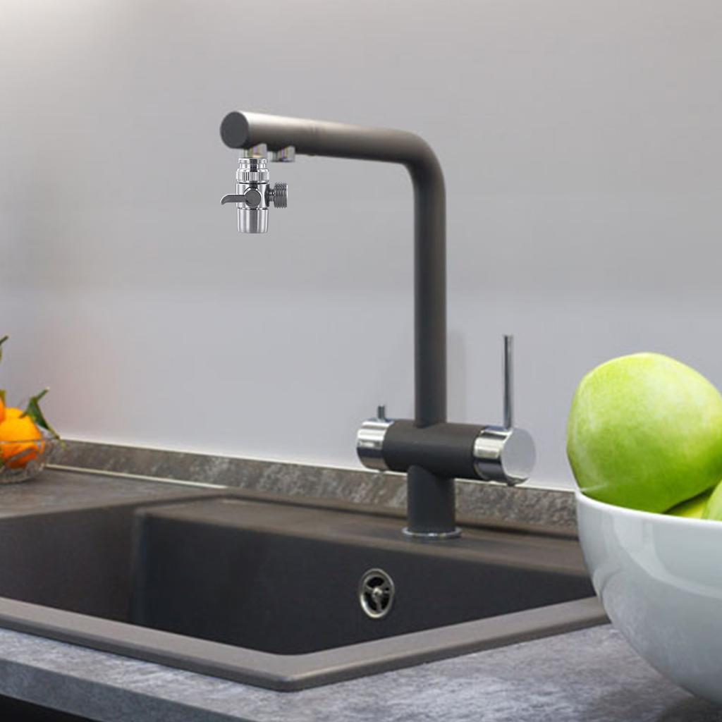 Kitchen Bathroom Sink Faucets Diverter Valve Connection Faucet Three-way Splitter One-in-two-out Joint Water Pipe Fittings Thick