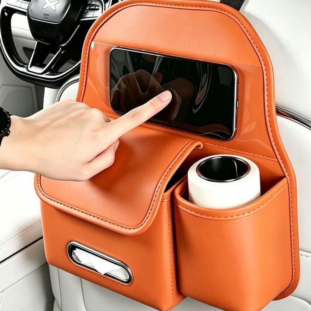 Waterproof Car Tissue Box Multifunctional Car Backrest Seat Storage Bag  Car Interior Accessories